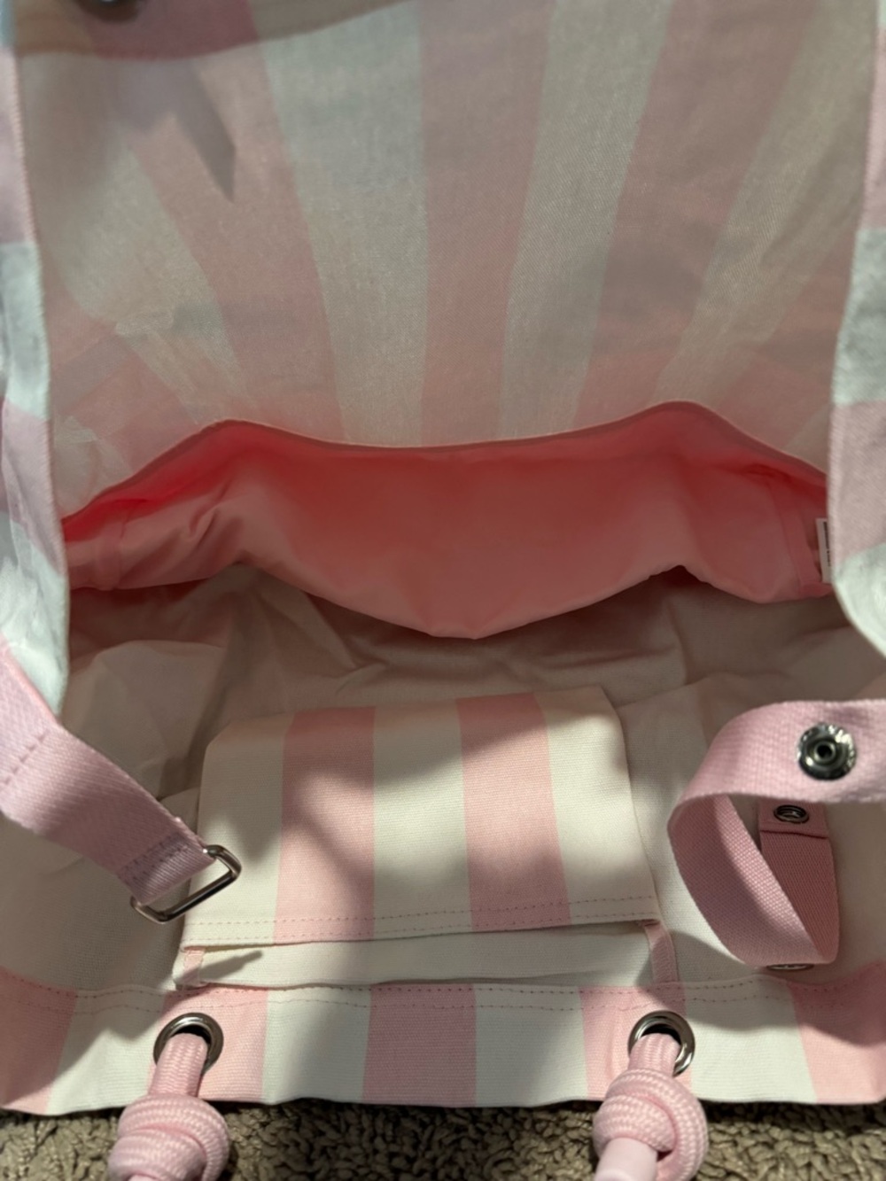 Victoria's Secret Heritage Stripe Rope Handle Tote Bag - Picture 10 of 10